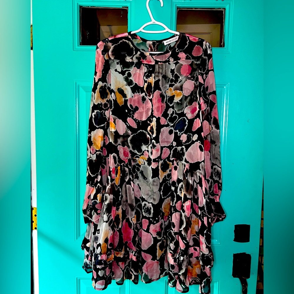 See By Chloe Sheer Silk Dress size 4.